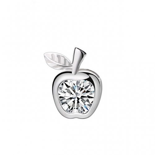 925 Sterling Silver Pendant Diamond Apple Pendant Ladies Silver Pendant Wholesale