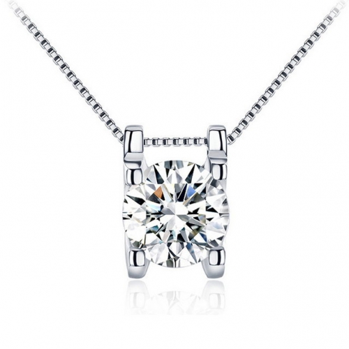 Simple Hearts And Arrows Diamond Pendant Zircon Necklace 925 Silver Pendant Wholesale