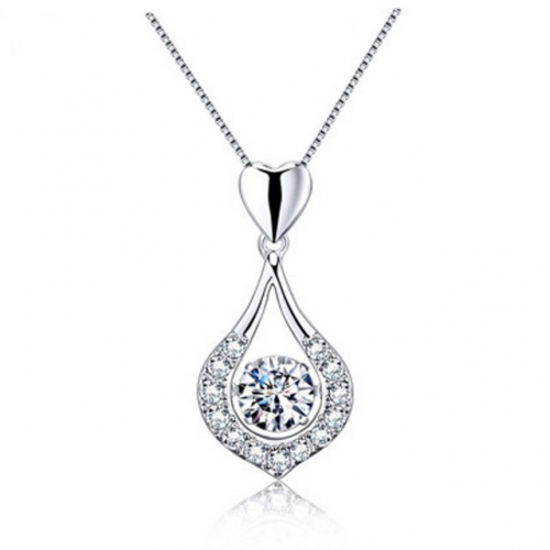 925 Sterling Silver Pendant Smart Zircon Drop-Shaped Pendant 925 Silver Diamond Pendant Wholesale