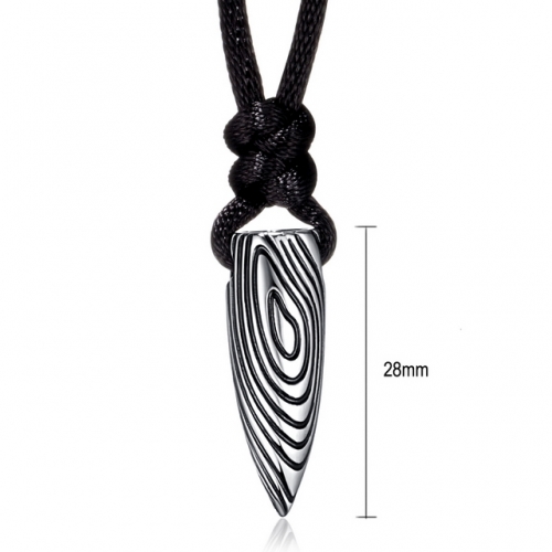 Titanium Steel Fingerprint Bullet Pendant Men's Jewelry Factory Direct Sales-SJ5DZ132