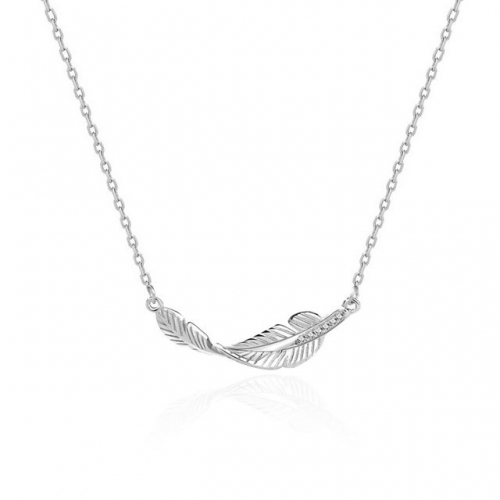 925 Sterling Silver Necklace Element Feather Necklace Sterling Silver Necklace Wholesale