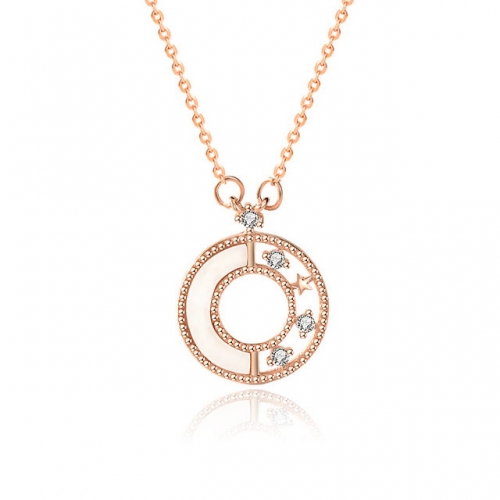 925 Sterling Silver Necklace Star Track Astrolabe Shell Necklace Sterling Silver Fashion Jewelry