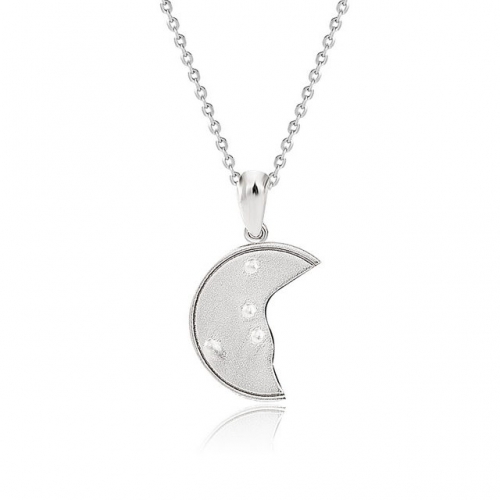 925 Sterling Silver Necklace Button Love Letter Couple Necklace Sterling Silver Fashion Jewelry