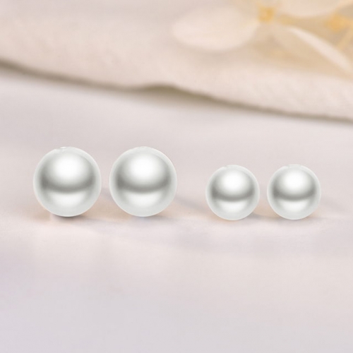 925 Sterling Silver Earrings Pearl Earrings Simple And Small Pearl Earrings Vintage Silver Earrings