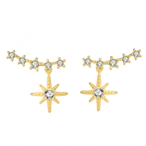 925 Sterling Silver Earrings Star Earrings Simple And Small Earrings Wholesale