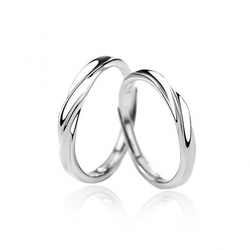 925 Sterling Silver Ring Couple Ring Fashion Water Ripple Plain Ring Cheap 925 Sterling Silver Rings