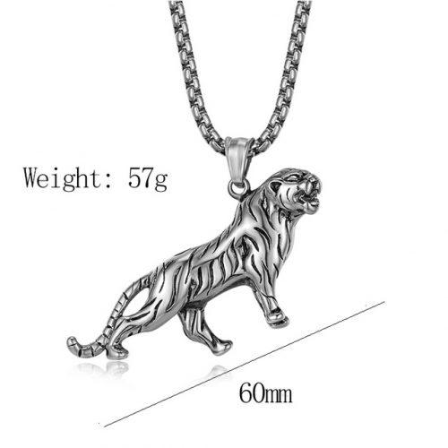 Stainless Steel Tiger Pendant, Animal Shape Pendant