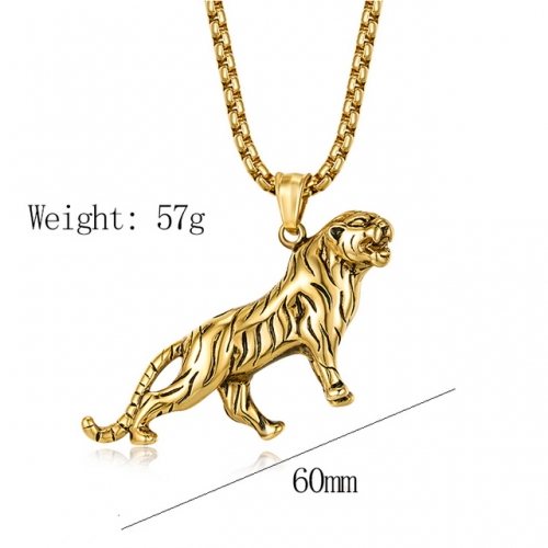 Stainless Steel Tiger Pendant, Animal Shape Pendant