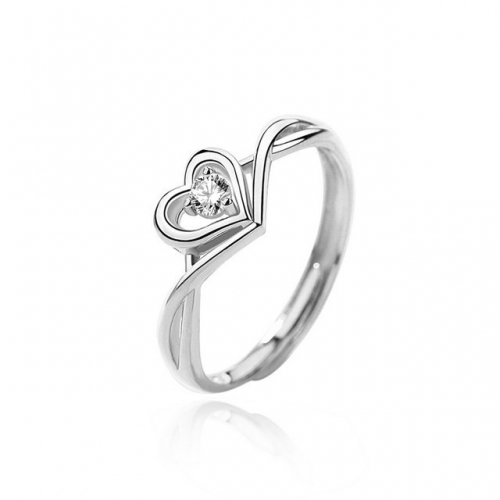 925 Sterling Silver Ring Diamond Ring Wedding Fashion Ring Opening Adjustable Ring