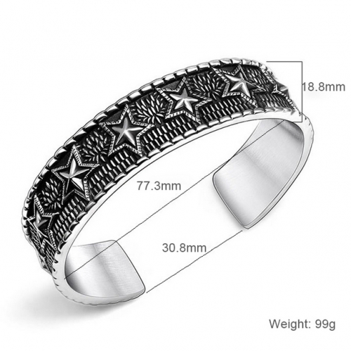 Five-Pointed Star Bracelet Men'S And Women'S Titanium Steel Bracelet