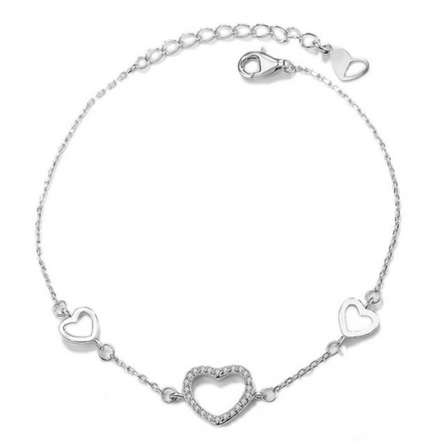 925 Sterling Silver Bracelet Love Bracelet Temperament Simple Lucky Bracelet Wholesale