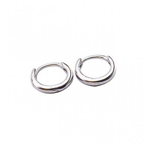 S925 Sterling Silver Earrings Glossy Ladies Earrings Simple Retro Small Jewelry
