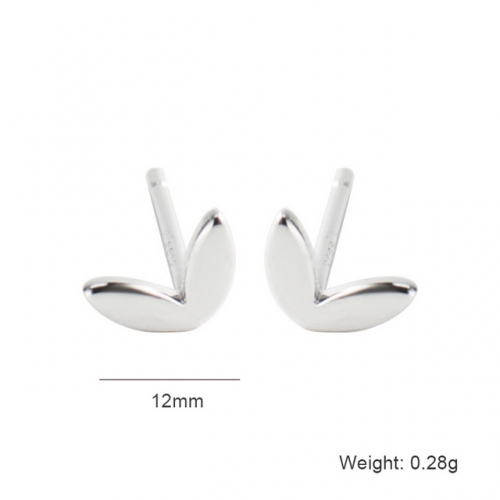 S925 Silver Earrings Simple Earrings Love Heart-Shaped Trend Earrings