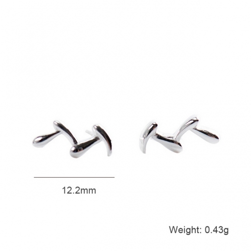 S925 Sterling Silver Earrings Simple Geometric Earrings Trendy Silver Earrings