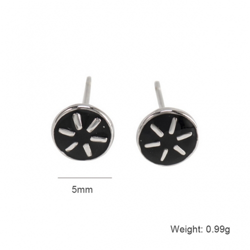 S925 Sterling Silver Earrings Women'S Round Earrings Trendy Silver Earrings