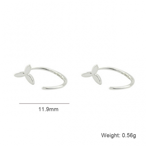 S925 Sterling Silver Earrings For Girls Fashion Earrings Geometric Trend Earrings Clover Earrings