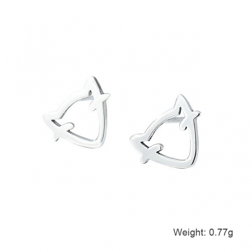 S925 Silver Earrings Animal Earrings Female Small Cat Earrings Wholesale