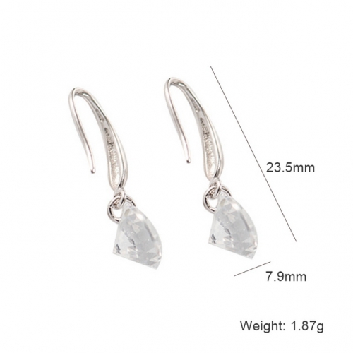S925 Sterling Silver Earrings Ladies Zircon Earrings Earrings Wholesale Jewelry
