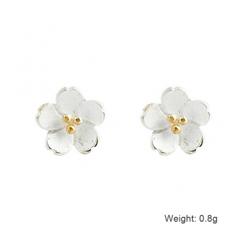 S925 Sterling Silver Earrings Flower Earrings Women'S Simple Earrings Wholesale