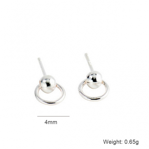 S925 Sterling Silver Earrings Simple Women'S Earrings Creative Geometric Earrings