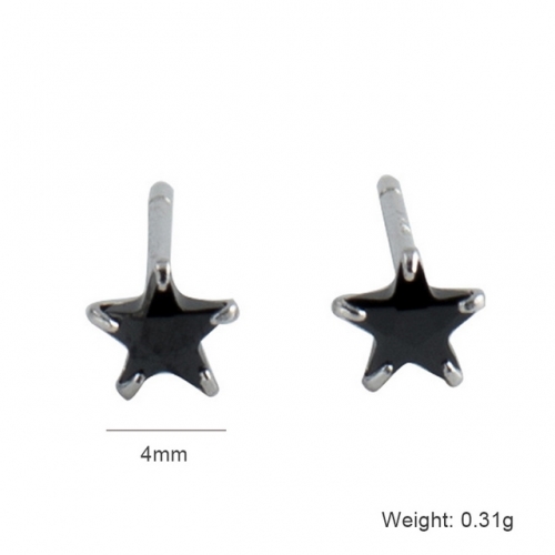 S925 Sterling Silver Earrings Female Star Earrings Trend Zircon Earrings Wholesale