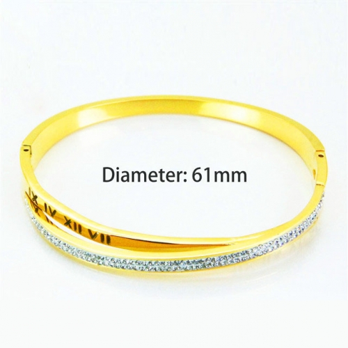 Wholesale Crystal/Zircon Stainless steel 316L Bangles NO.#BC14B0120IAA