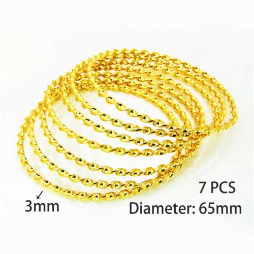 Wholesale Stainless Steel Bangles Sets NO.#BC58B0258HLS