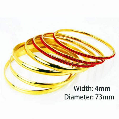 Wholesale Stainless Steel Bangles Sets NO.#BC58B0249HPQ