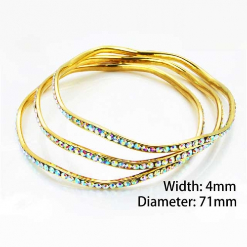 Wholesale Stainless Steel Bangles Sets NO.#BC58B0129HIF