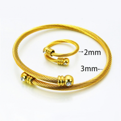 BaiChuan Wholesale Jewelry Steel Cable Bangles NO.#BC38S0158HIW