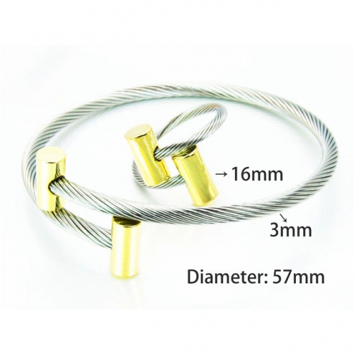 BaiChuan Wholesale Jewelry Steel Cable Bangles NO.#BC38S0185HJB