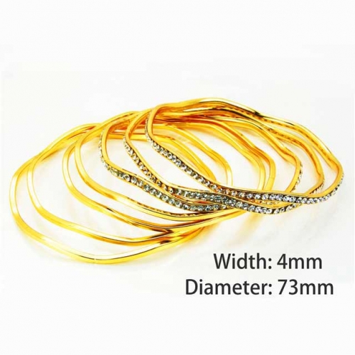 Wholesale Stainless Steel Bangles Sets NO.#BC58B0250IWW