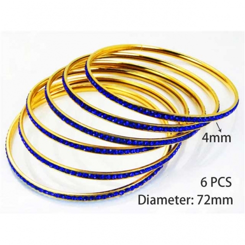Wholesale Stainless Steel Bangles Sets NO.#BC58B0290HPW