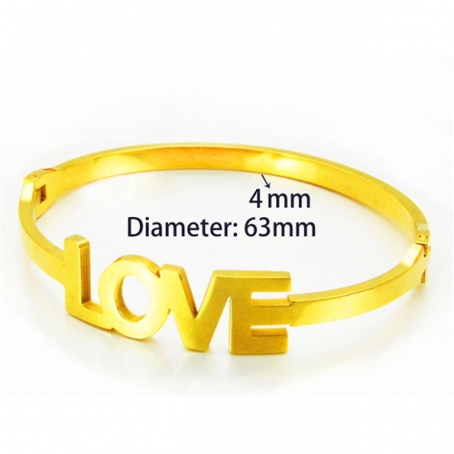 BaiChuan Wholesale Jewelry Stainless Steel 316L Love Bangle NO.#BC93B0125HKS