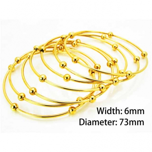 Wholesale Stainless Steel Bangles Sets NO.#BC58B0117HLS