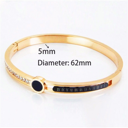 Wholesale Crystal/Zircon Stainless steel 316L Bangles NO.#BC14B0118HNL