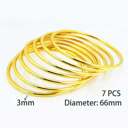 Wholesale Stainless Steel Bangles Sets NO.#BC58B0335HKS
