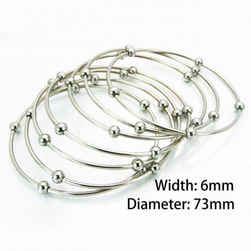 Wholesale Stainless Steel Bangles Sets NO.#BC58B0116HHR