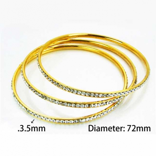 Wholesale Stainless Steel Bangles Sets NO.#BC58B0130HHX
