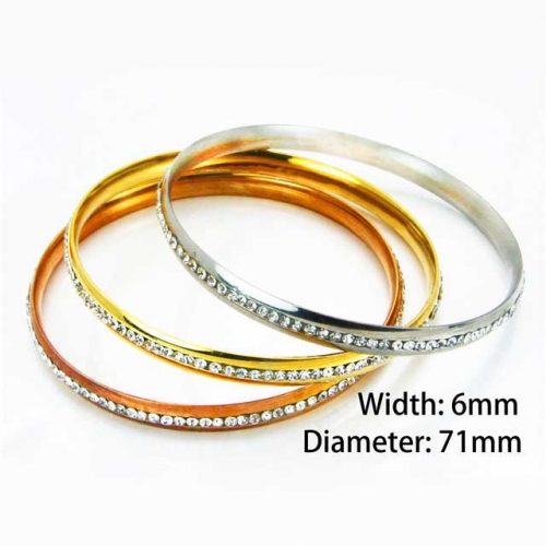 Wholesale Stainless Steel Bangles Sets NO.#BC58B0134HNR