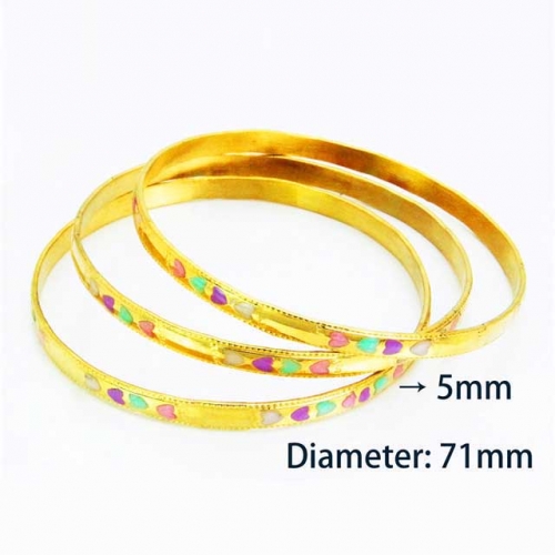 Wholesale Stainless Steel Bangles Sets NO.#BC58B0338HSS