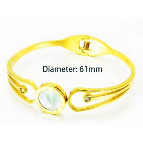 BaiChuan Wholesale Jewelry Stainless Steel 316L & Pearl & Shell Bangle NO.#BC93B0091HMX