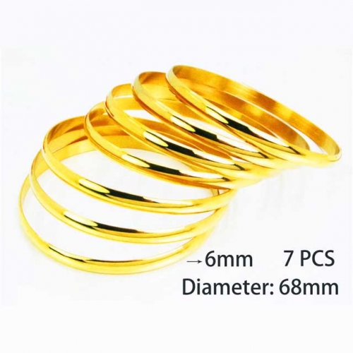 Wholesale Stainless Steel Bangles Sets NO.#BC58B0314HHD