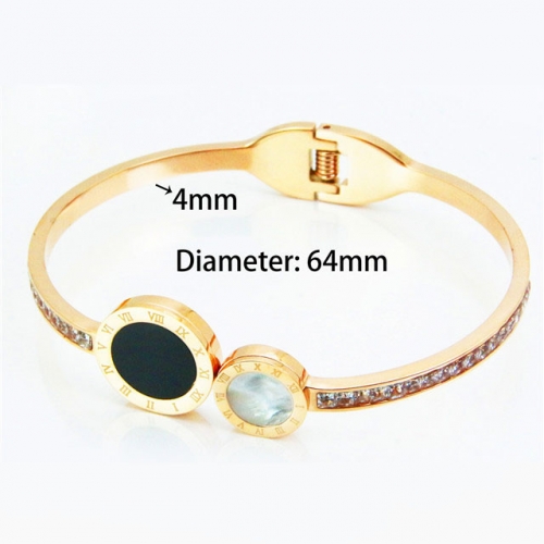 Wholesale Crystal/Zircon Stainless steel 316L Bangles NO.#BC14B0154IZL
