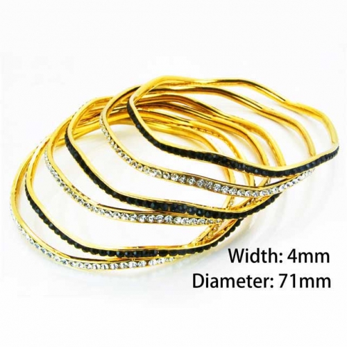 Wholesale Stainless Steel Bangles Sets NO.#BC58B0125HIW