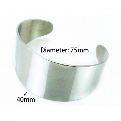 Wholesale Stainless Steel 316L Cuff Bangle NO.#BC64B1284HOW