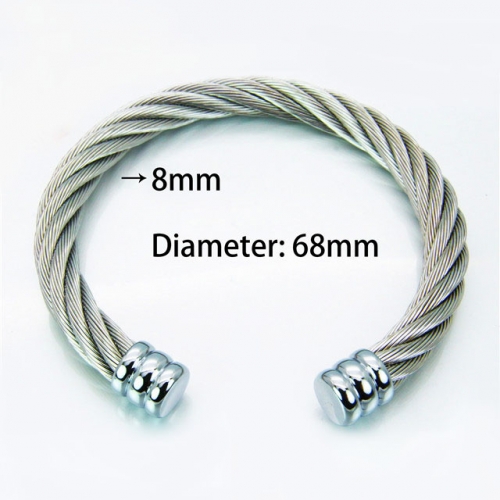 BaiChuan Wholesale Jewelry Steel Cable Bangles NO.#BC38B0482HKV