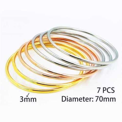 Wholesale Stainless Steel Bangles Sets NO.#BC58B0331HIR