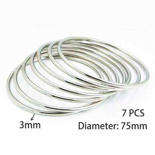 Wholesale Stainless Steel Bangles Sets NO.#BC58B0330PD
