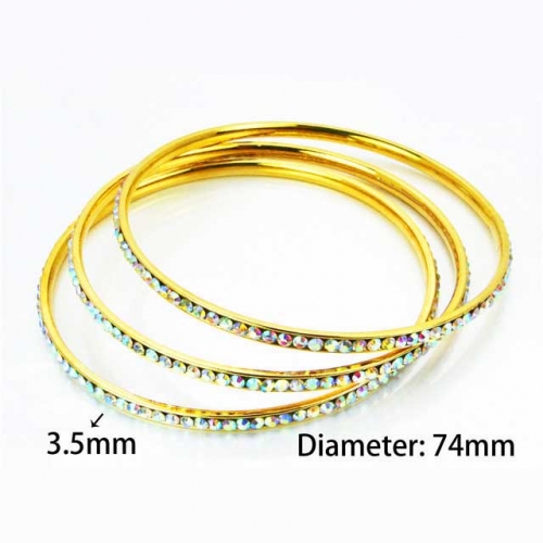 Wholesale Stainless Steel Bangles Sets NO.#BC58B0132HHA